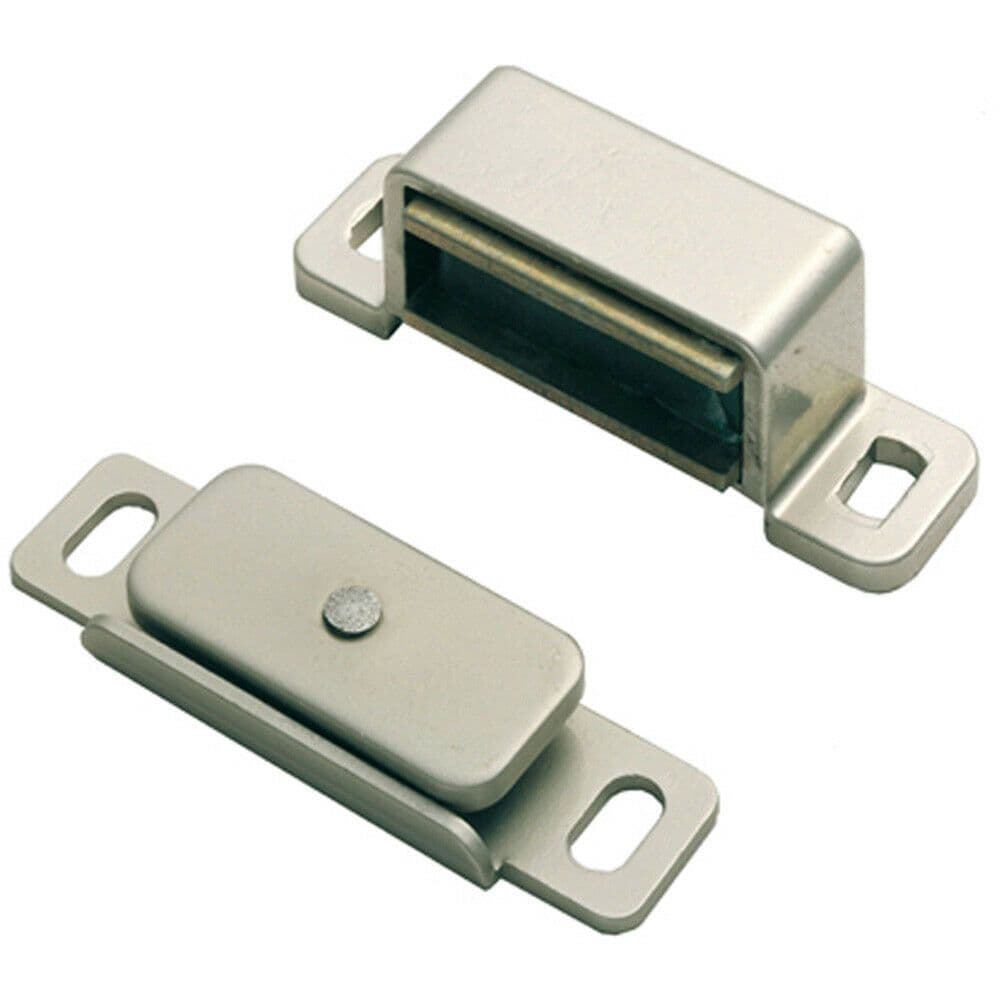 Magnetic Cupboard Door Catch 36.5mm Fixing Centres Pull Nickel Plated
