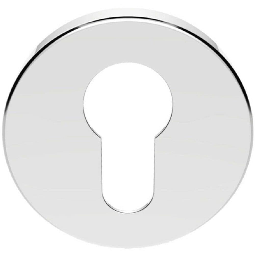 51mm Euro Profile Round Escutcheon 8mm Depth Concealed Fix Polished Chrome