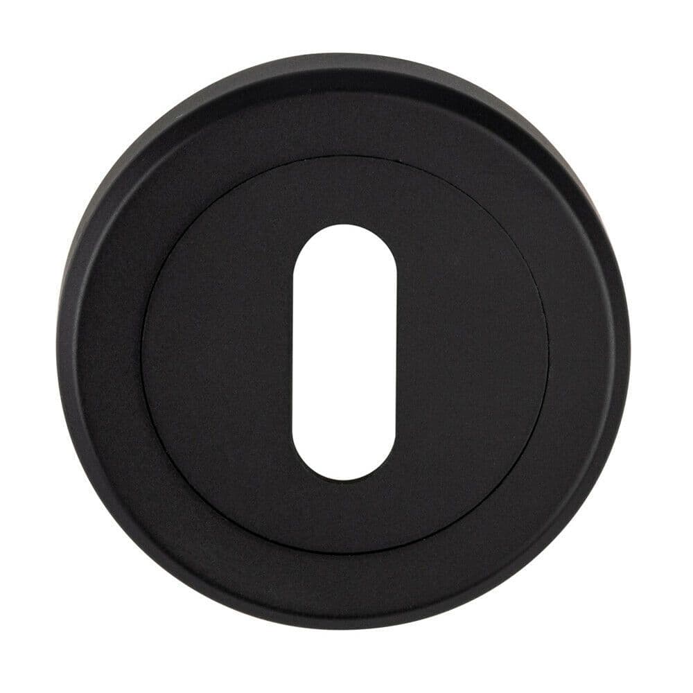51mm Lock Profile Escutcheon Chamfered Edge Concealed Fix Matt Black