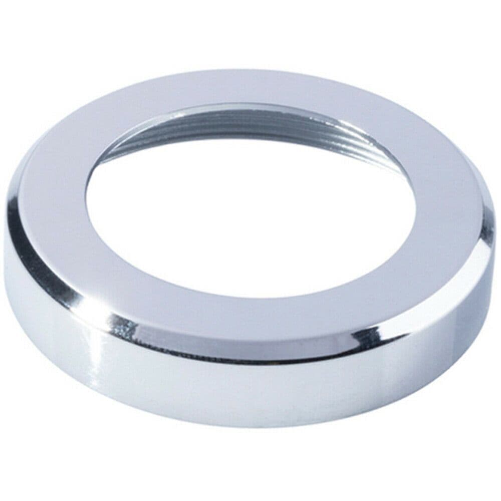 PAIR Screw On Round Cover Plates 50mm Diameter 10mm Depth Chrome