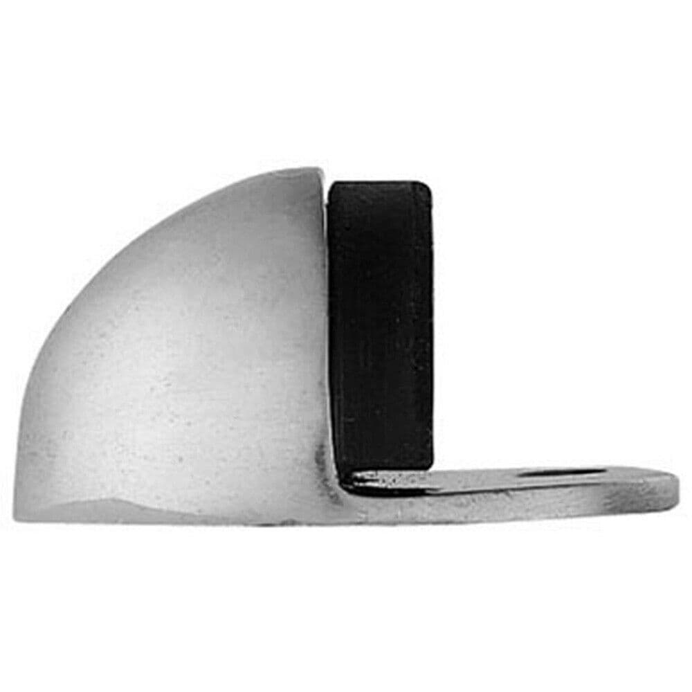 Floor mounted Oval Doorstop 44 x 22mm Polished Chrome Half Moon Stopper