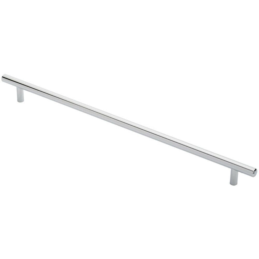 Round T Bar Cabinet Pull Handle 412 x 12mm 352mm Fixing Centres Chrome