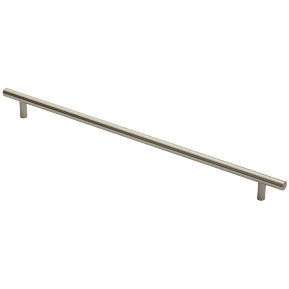 Round T Bar Cabinet Pull Handle 412 x 12mm 352mm Fixing Centres Satin Nickel