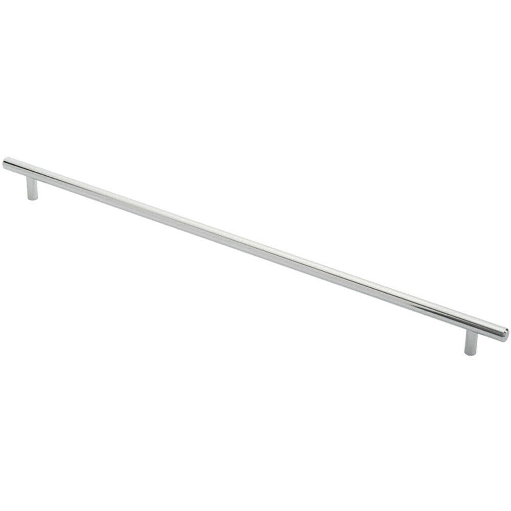 Round T Bar Cabinet Pull Handle 508 x 12mm 448mm Fixing Centres Chrome