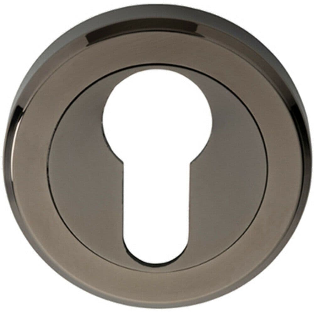 50mm Euro Profile Round Escutcheon Beveled Edge Concealed Fix Nickel