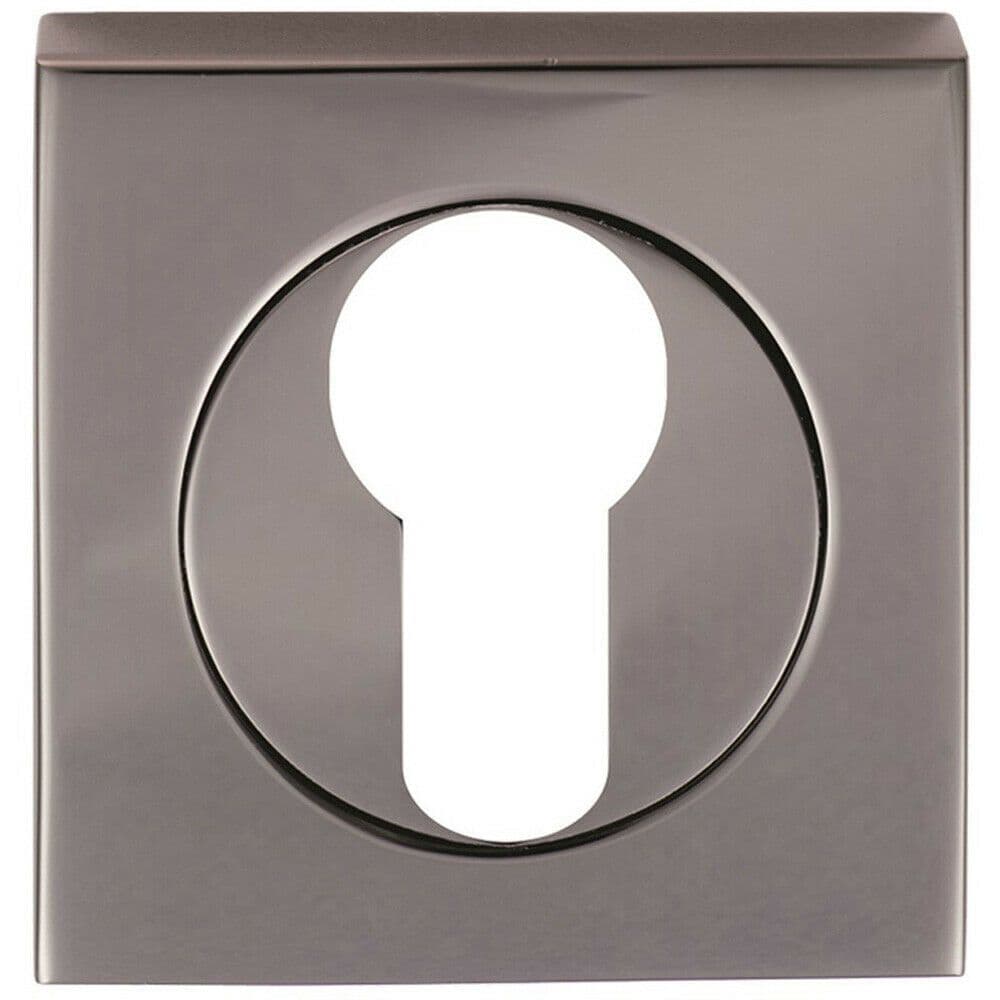 Square Euro Profile Escutcheon 52 x 52mm Concealed Fix Nickel