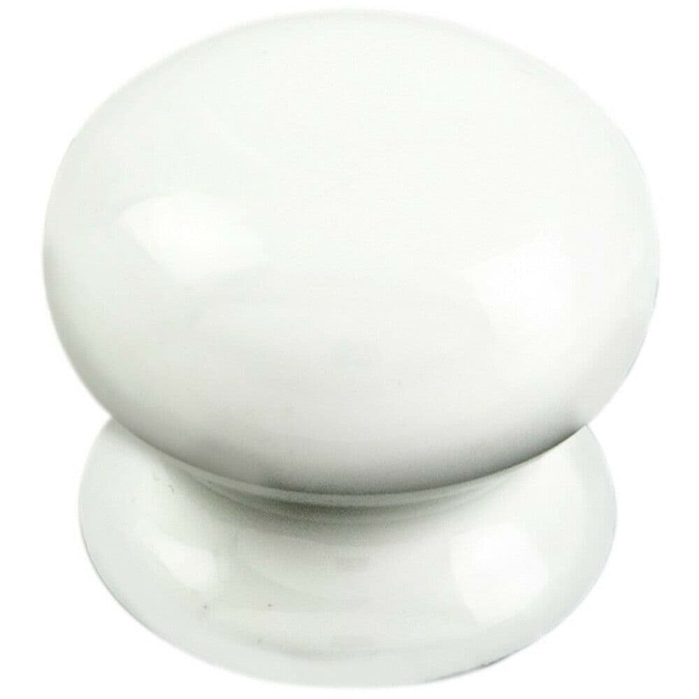 Round Porcelain Cupboard Door Knob 37mm Diameter Antique Cabinet Handle