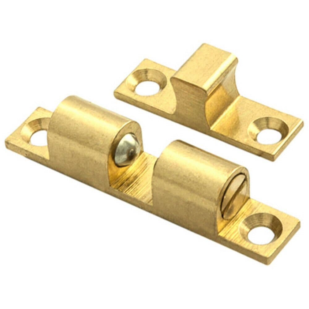 Double Ball Roller Cupboard Catch 70 x 12.5mm 56mm Fixing Centres Self