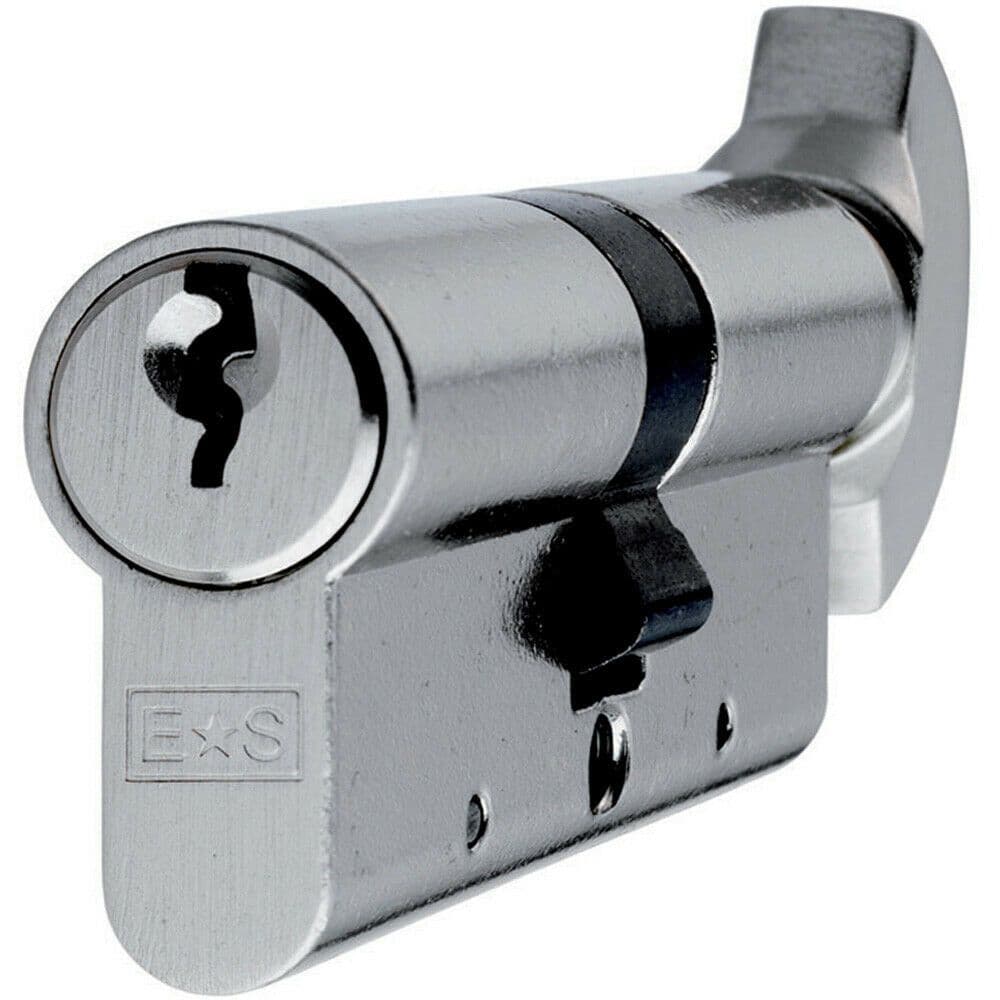 70mm Double EURO Cylinder & Thumbturn Lock Keyed to Differ 5 Pin Nickel Plated