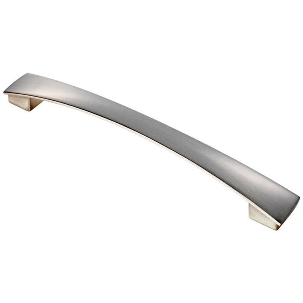Curved Bow Pull Handle 218.5 x 26mm 192mm Fixing Centres Satin Nickel