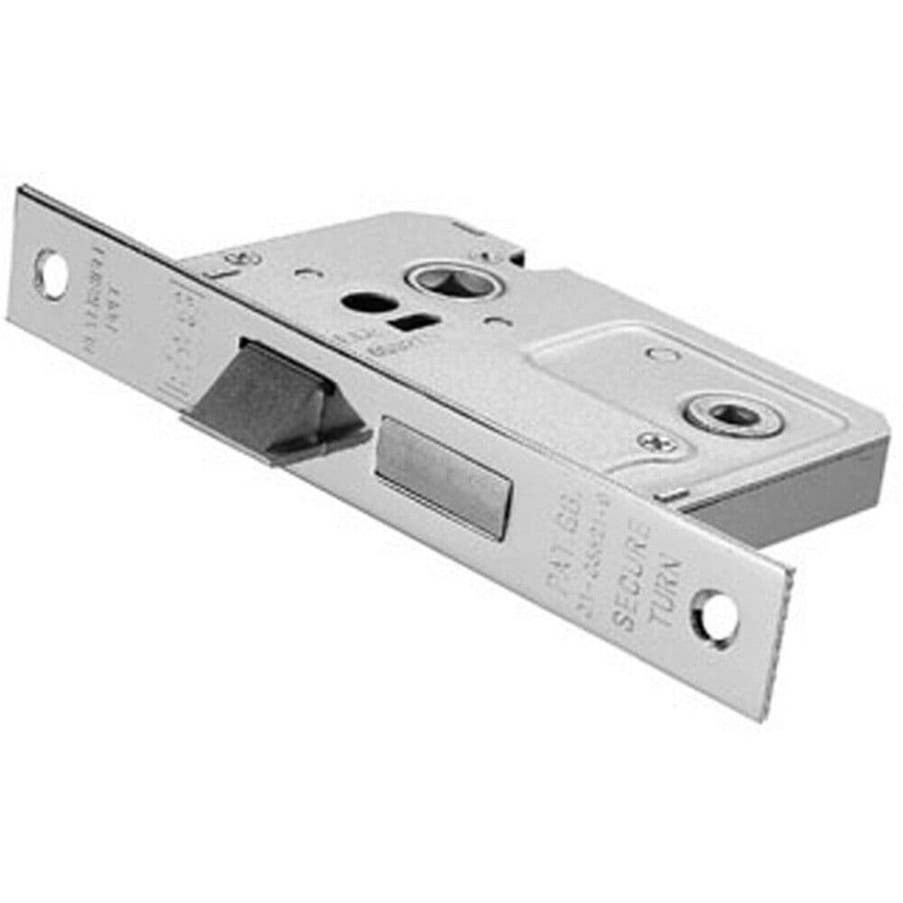 Locking Bathroom Door Sashlock Latch Square Forend 76mm Nickel Plated