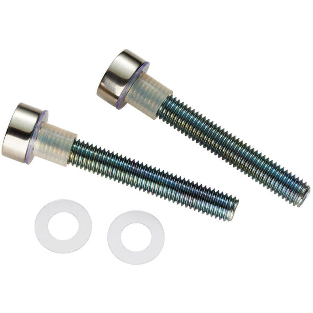 PAIR Bolt Cap Fixing Pack 16mm Pull Handle Bright Stainless Steel