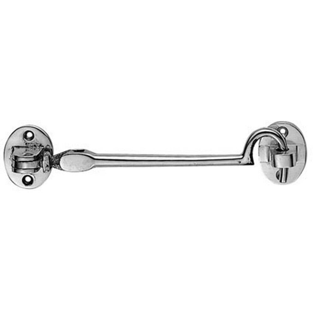 Lightweight Cabin Hook & Eye Polished Chrome 102mm Arm Cabinet Hatch Lock