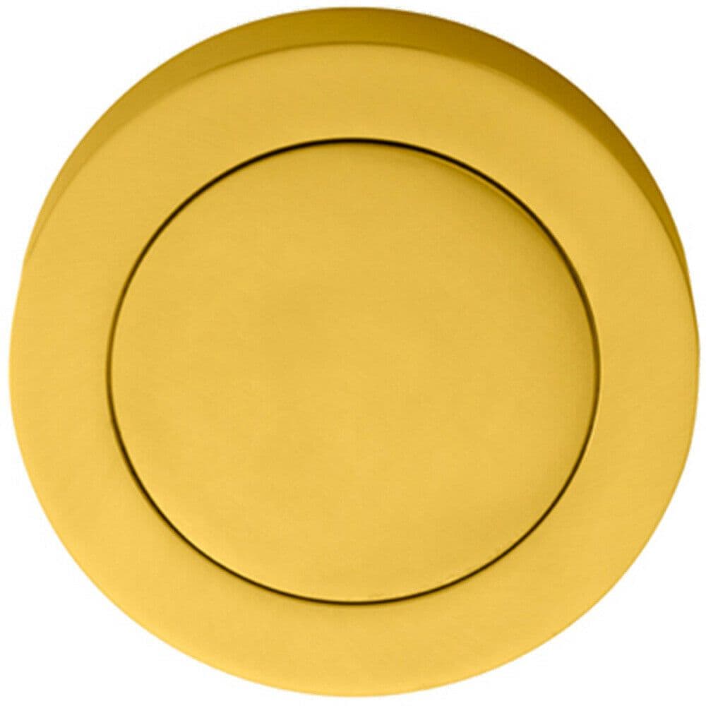 51mm Polished Brass Blank Escutcheon Concealed Fix Modern Keyhole Cover