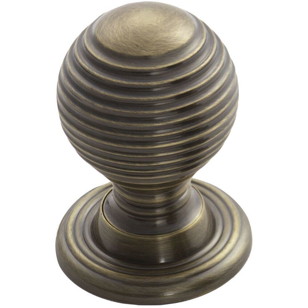 Textured Reeded Ball Cupboard Door Knob 23mm Dia Florentine Handle