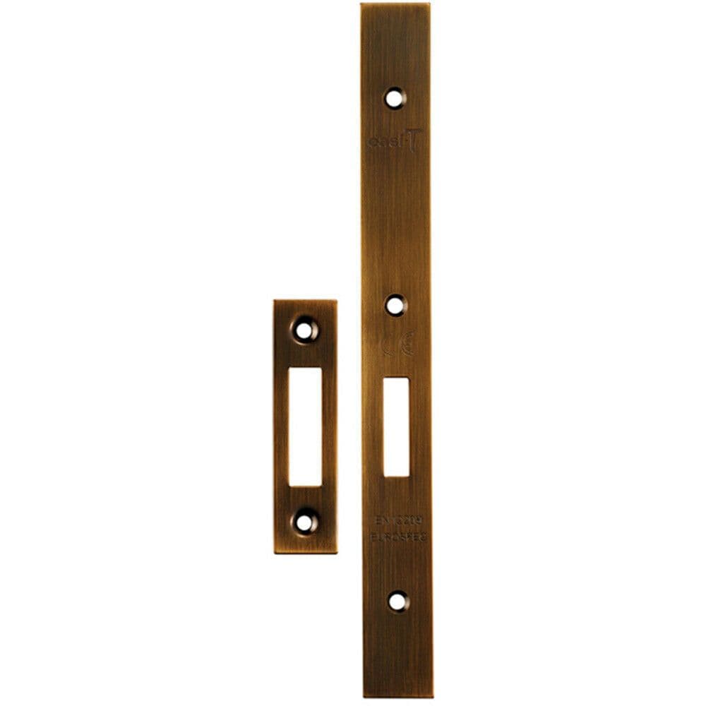 Forend Strike & Fixing Pack Suitable DIN Euro Deadlock Antique Brass
