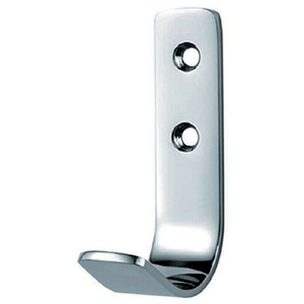 Flat Bar One Piece Coat Hook 41mm Projection Bright Stainless Steel