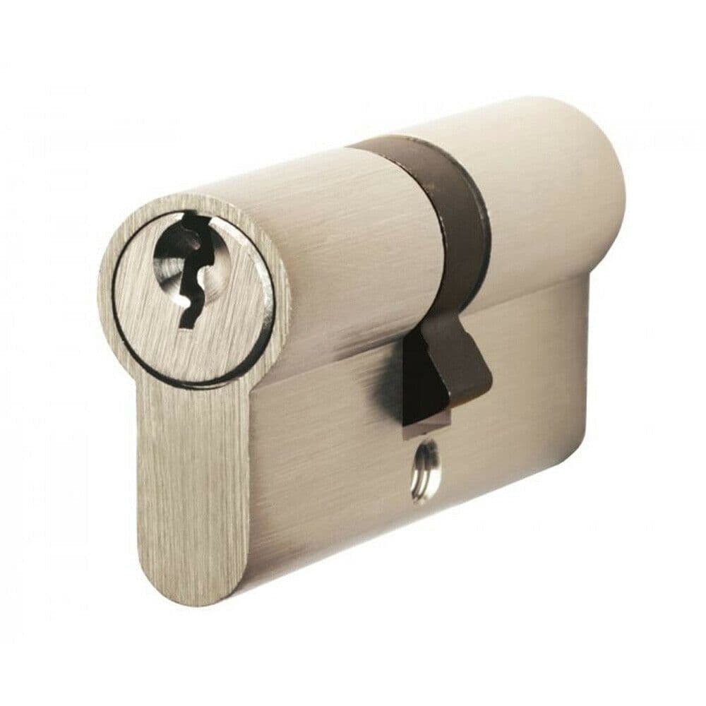 90mm EURO Double Cylinder Lock Keyed to Differ 5 Pin Nickel Plated Door