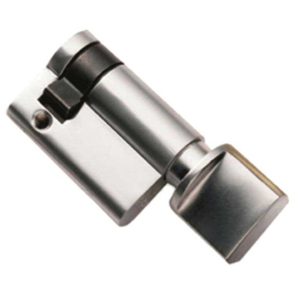 45mm Euro Single Thumbturn Twist Lock 5 Pin Satin Chrome Internal Door