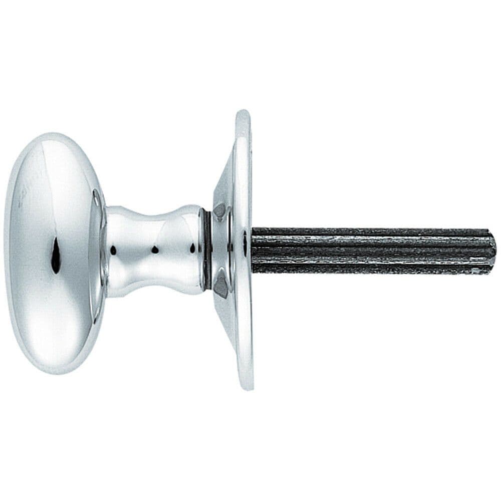 Oval Rack Bolt Thumbturn Lock Steel Spline Spindle 36mm Polished Chrome
