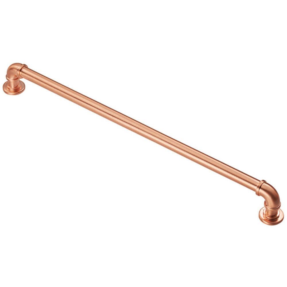 Industrial Pipe Design Door Pull Handle 320mm Fixing Centres Satin
