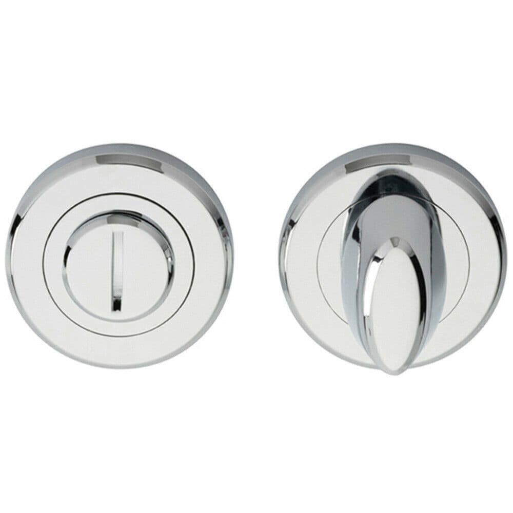 Thumbturn Lock and Release Handle Beveled Edge Concealed Fix Polished Chrome
