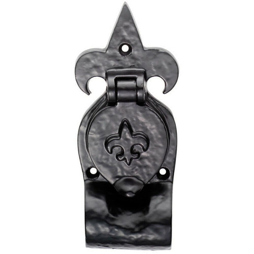 Fleur De Lys Rim Cylinder Latch Pull Used Nightlatch Antique