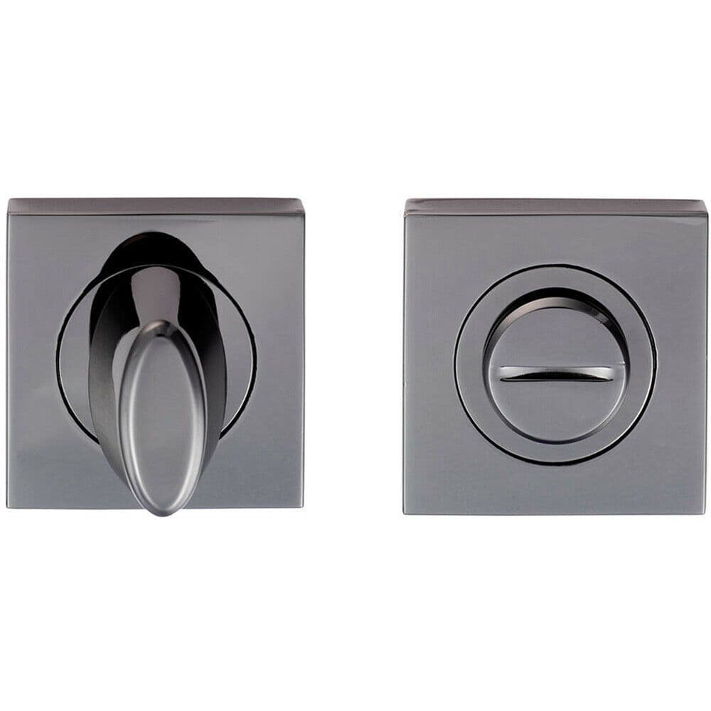 Bathroom Thumbturn Lock Release Handle Square Rose Nickel