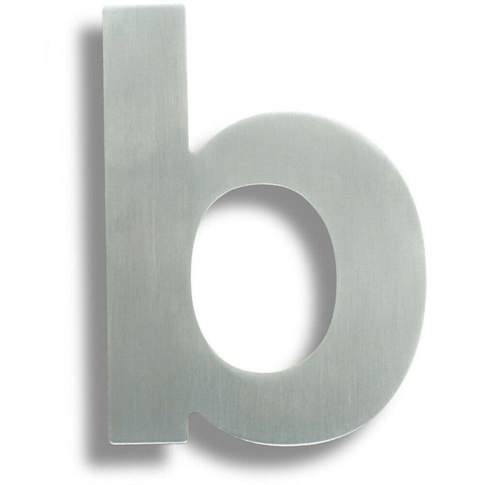 Satin Steel Door Letter B 118mm Height 2mm Depth Front Door Letter Plaque