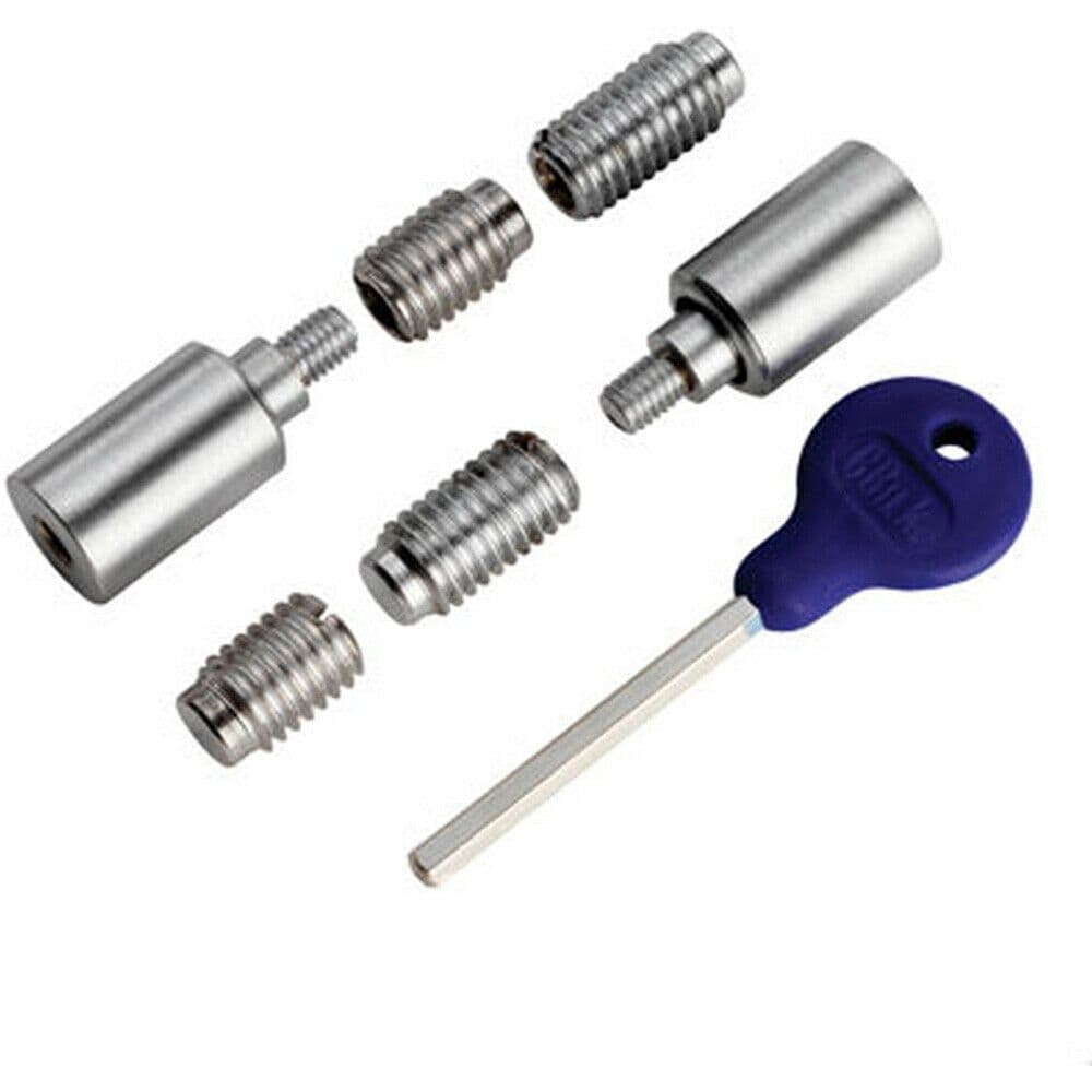 Sash Window Stop Lock Set Key 25 x 16mm Window Restrictor Satin Chrome