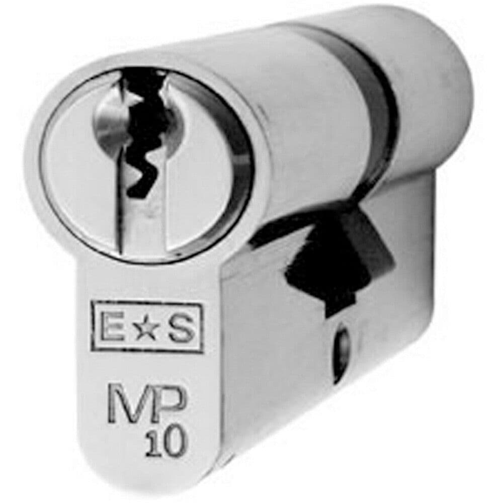 64mm Euro Double Cylinder Lock Keyed to Differ 10 Pin Satin Chrome Door