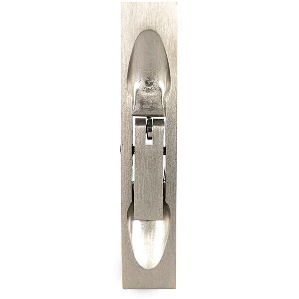 Lever Action Flush Door Bolt Flat Keep Plate 204 x 20mm Satin Nickel