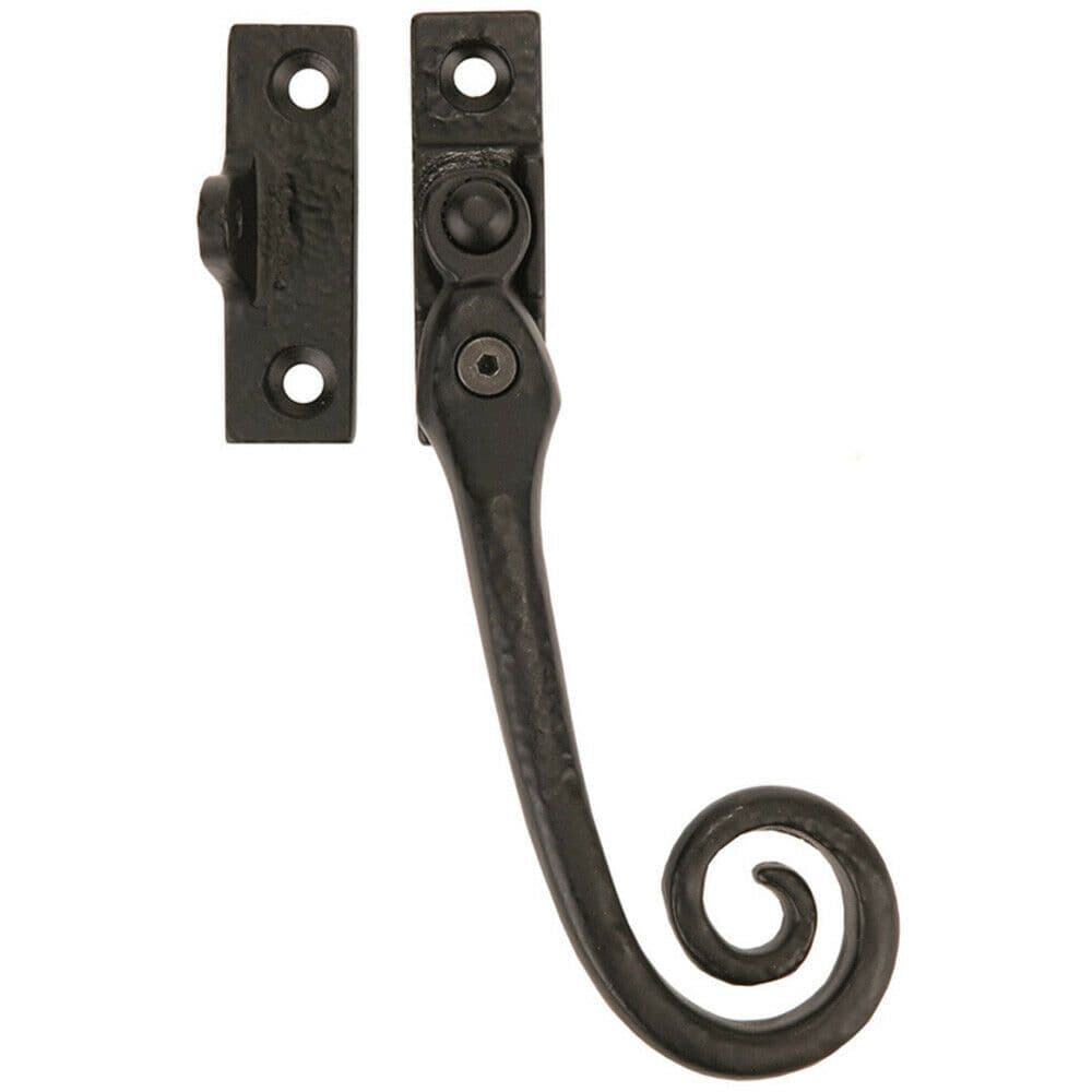 Right Handed Curly Tail Espagnolette Window Fastener Antique 57 x 17mm