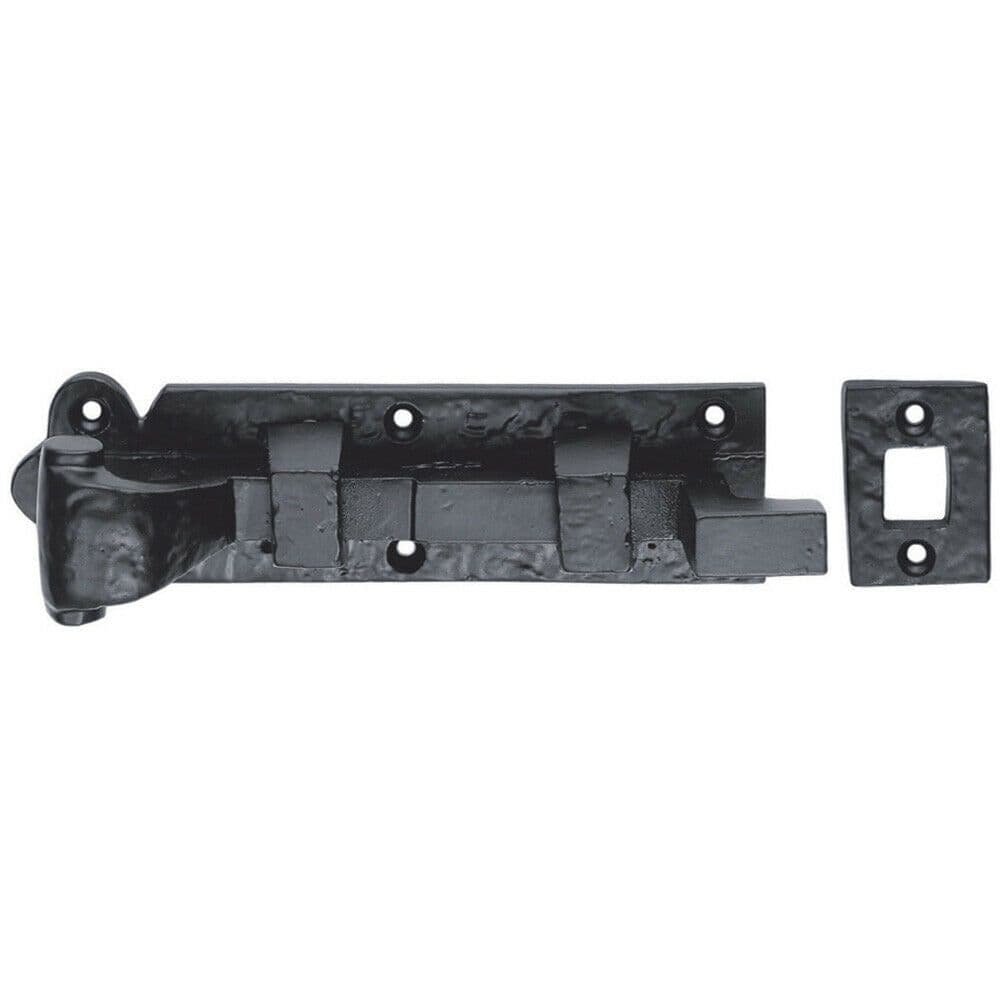 Cranked Barerel Surface Mounted Door Bolt Lock 157 x 45mm Antique