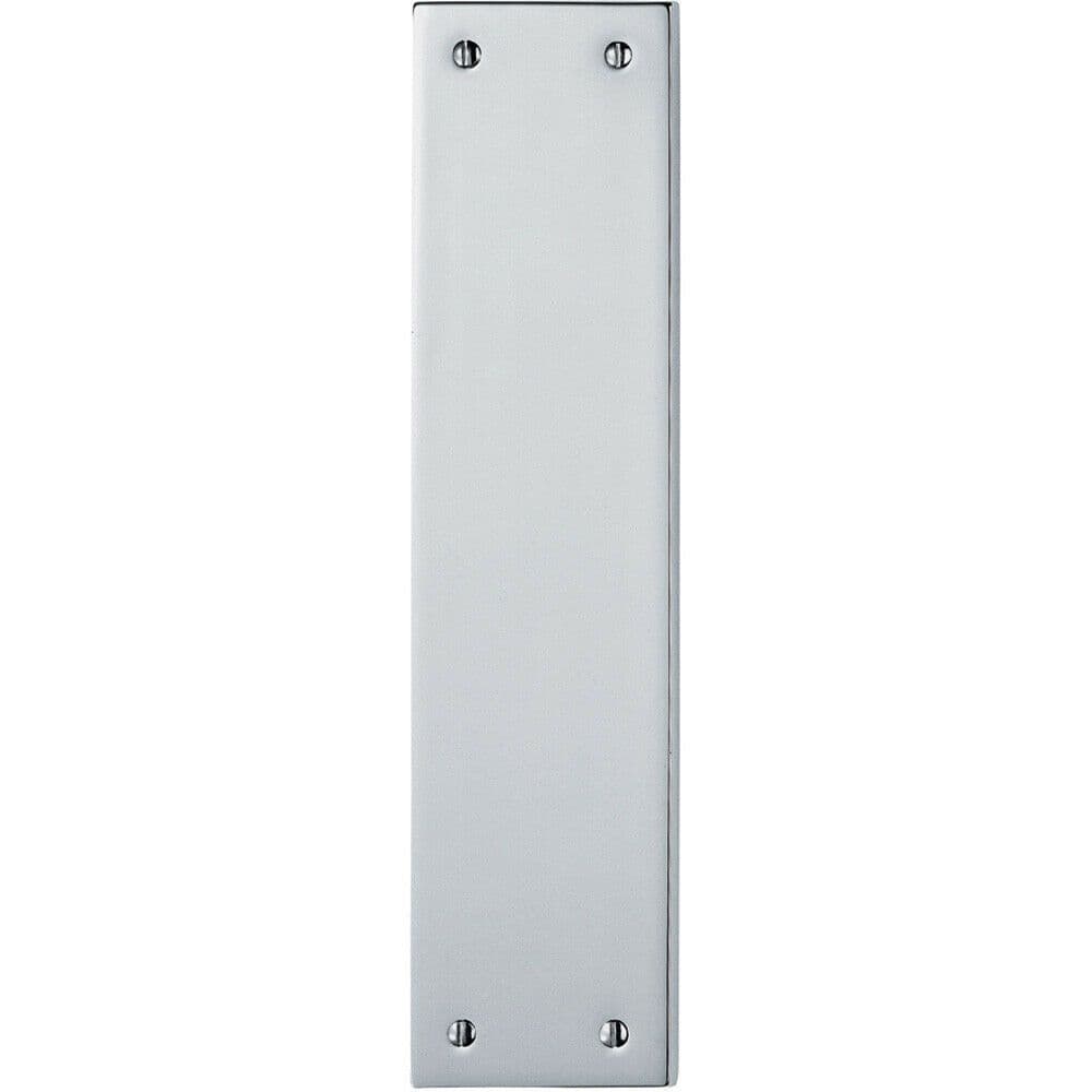 Plain Victorian Door Finger Plate 298 x 73mm Polished Chrome Push Plate