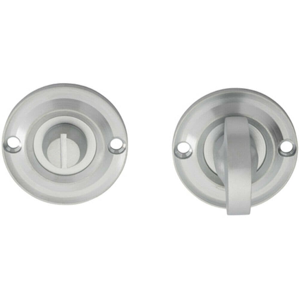 Small Bathroom Thumbturn Lock Release Handle 67mm Spindle Satin Chrome