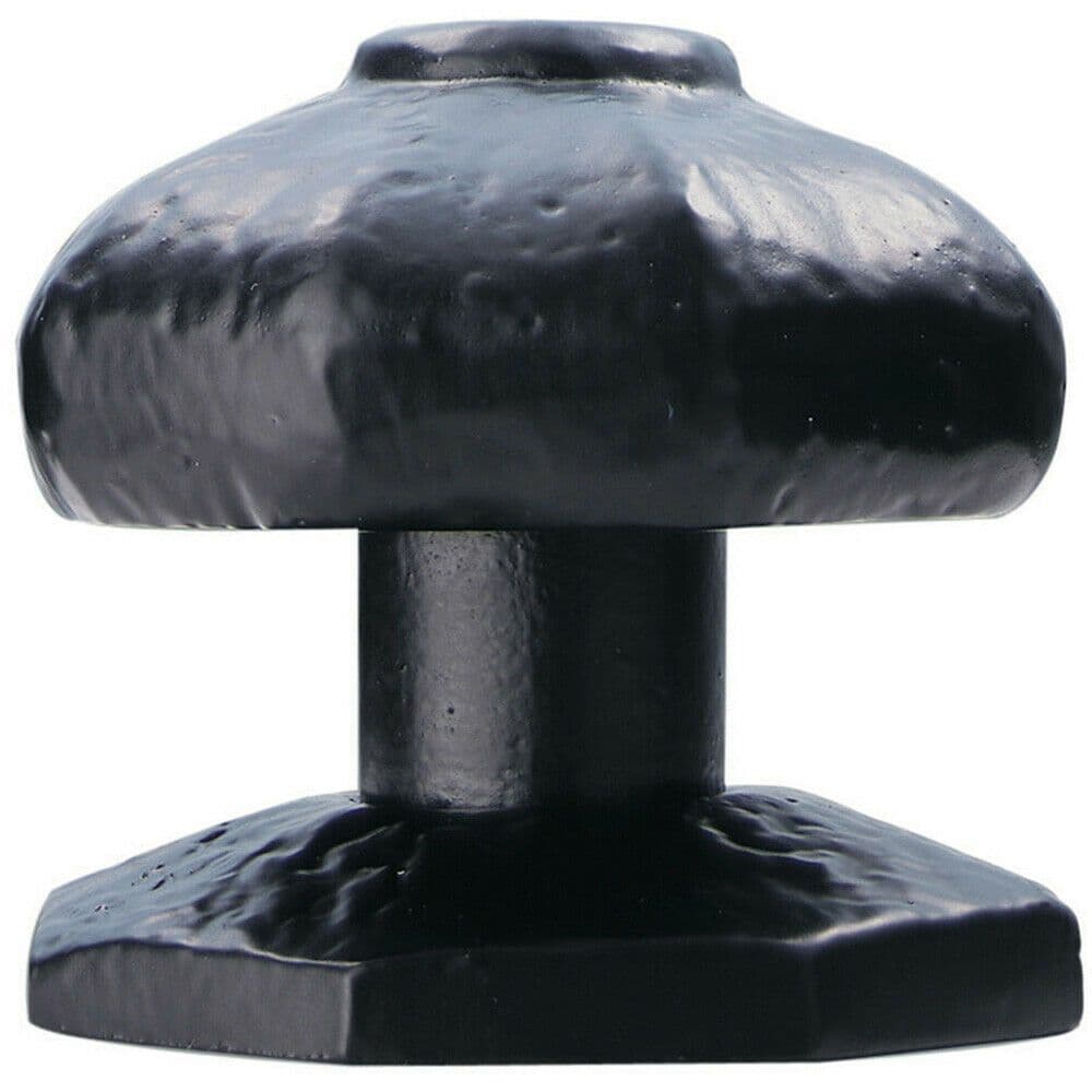 63mm OCTAGONAL Centre Door Knob Antique Hammered Iron Outdoor Handle