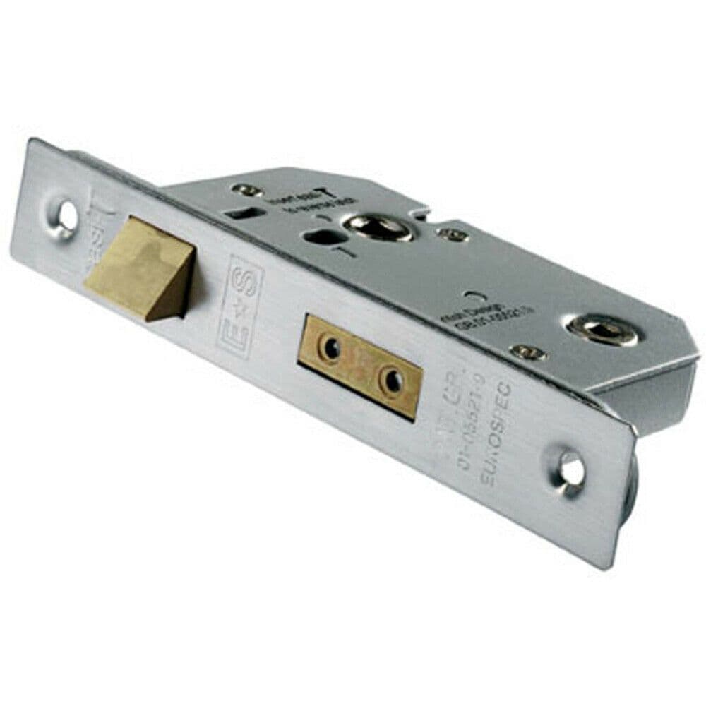 Universal Replacement Bathroom Sashlock 76mm Satin Stainless Steel