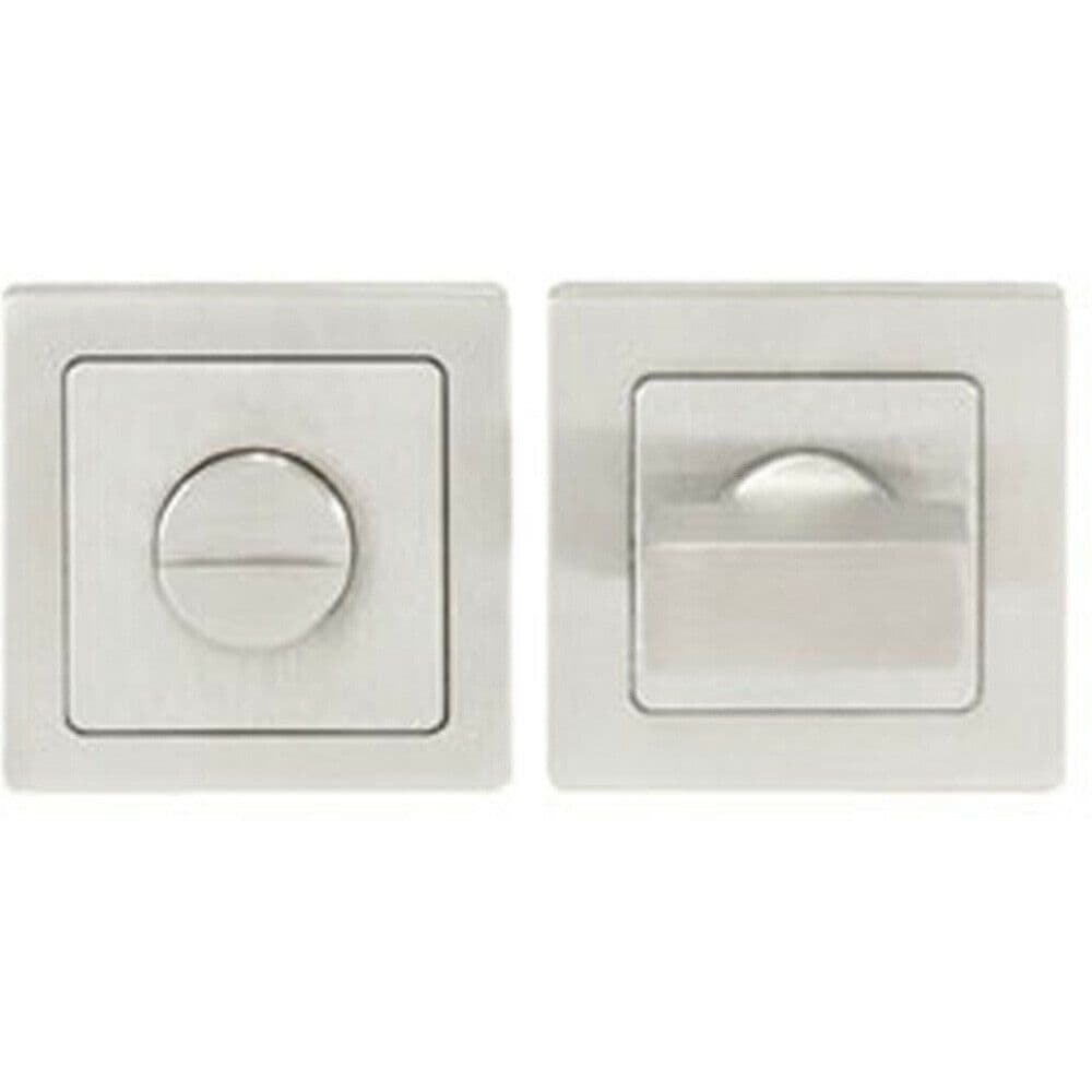 Thumbturn Lock Release Handle Concealed Fix Square Satin Steel