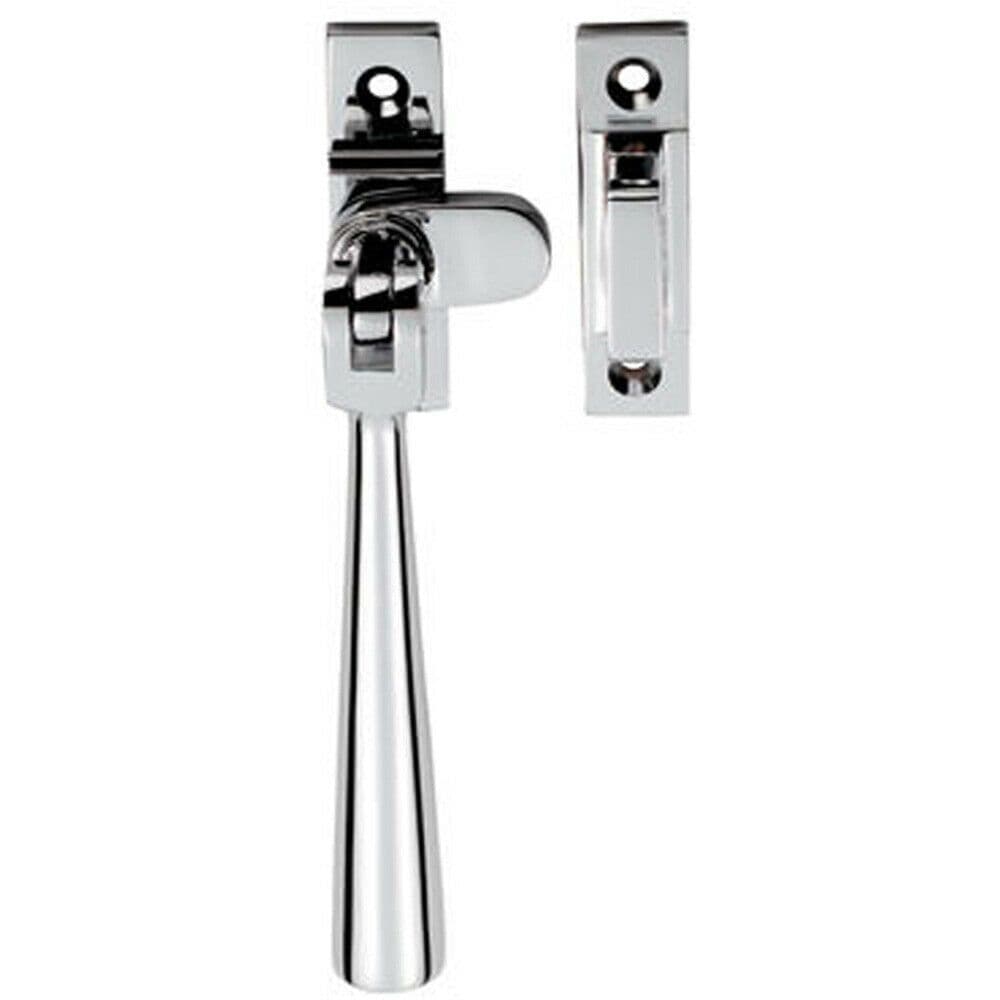 Round Bar Casement Window Fastener 144mm Handle Polished Chrome Window Fitting