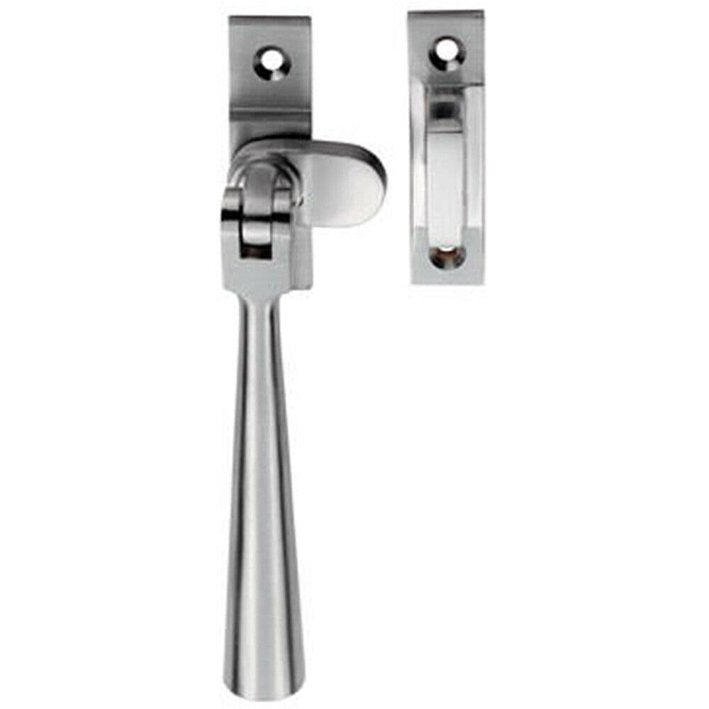 Round Bar Casement Window Fastener 144mm Handle Satin Chrome Window Fitting