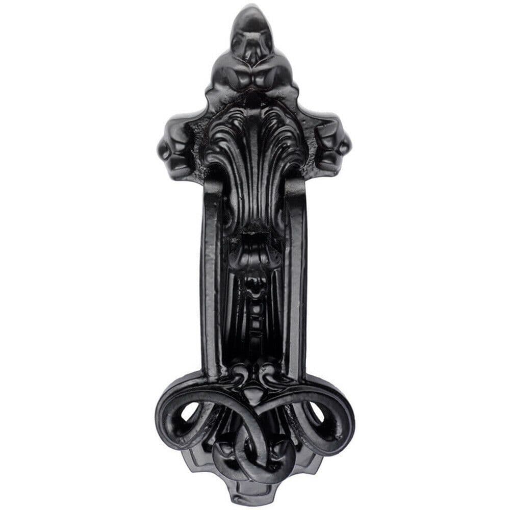 Ornate Front Door Knocker 165mm Fixing Centres 210 x 85mm Black Antique