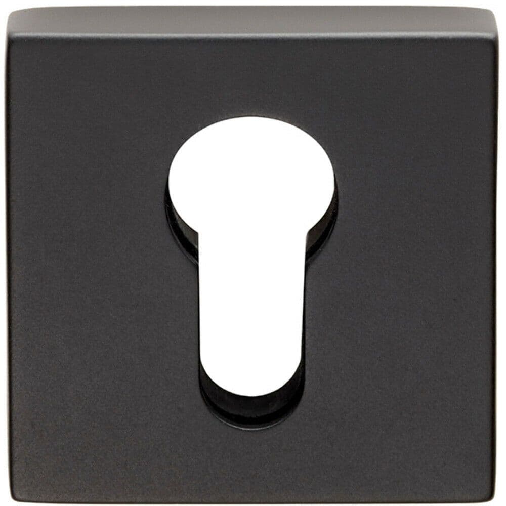 Square Euro Profile Open Escutcheon Concealed Fix 52 x 52mm Black Finish