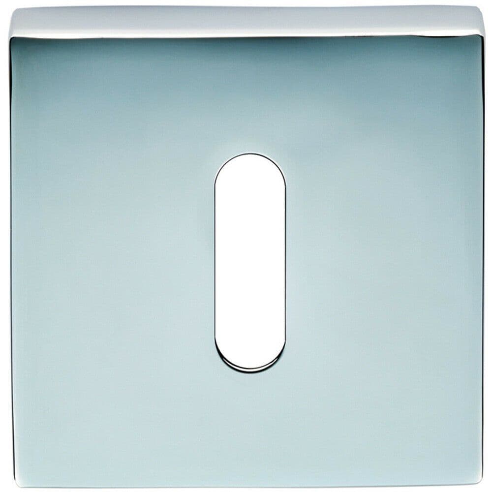 Square Lock Profile Escutcheon Concealed Fix 52 x 52mm Polished Chrome