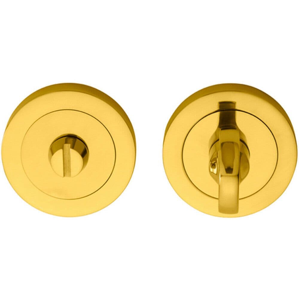 Thumbturn Lock Release Handle Concealed Fix 80mm Spindle Polished Brass