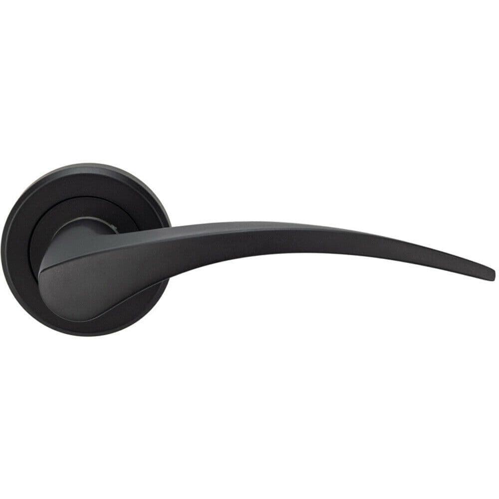 PAIR Arched Tapered Handle on Round Rose Concealed Fix Matt Finish