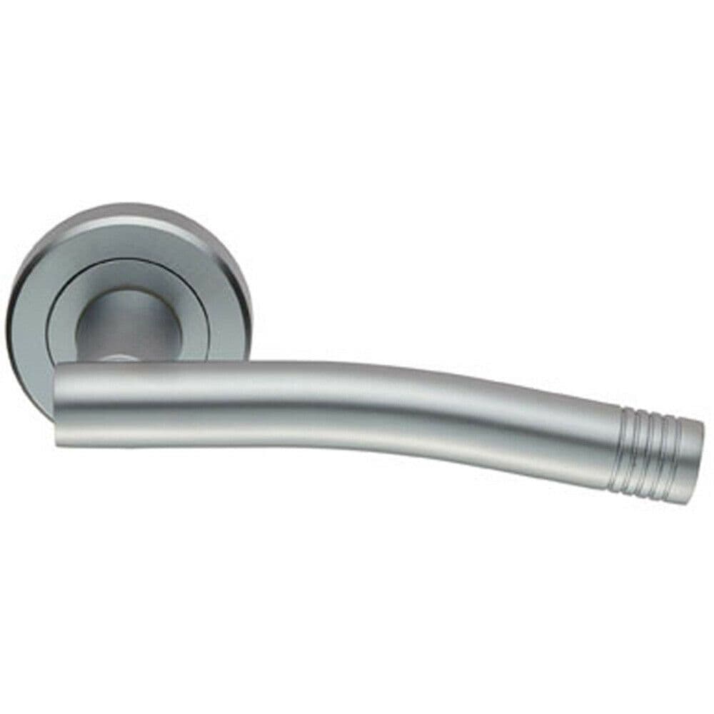 PAIR Round Bar Handle Arch Concealed Fix Round Satin Chrome