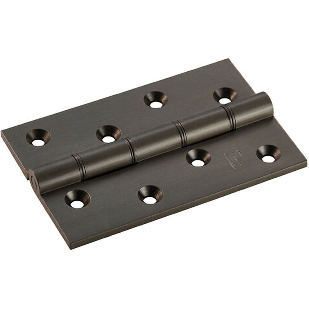 PAIR 102 x 67 x 4mm Brass Washered Butt Hinge Matt Bronze Internal Door