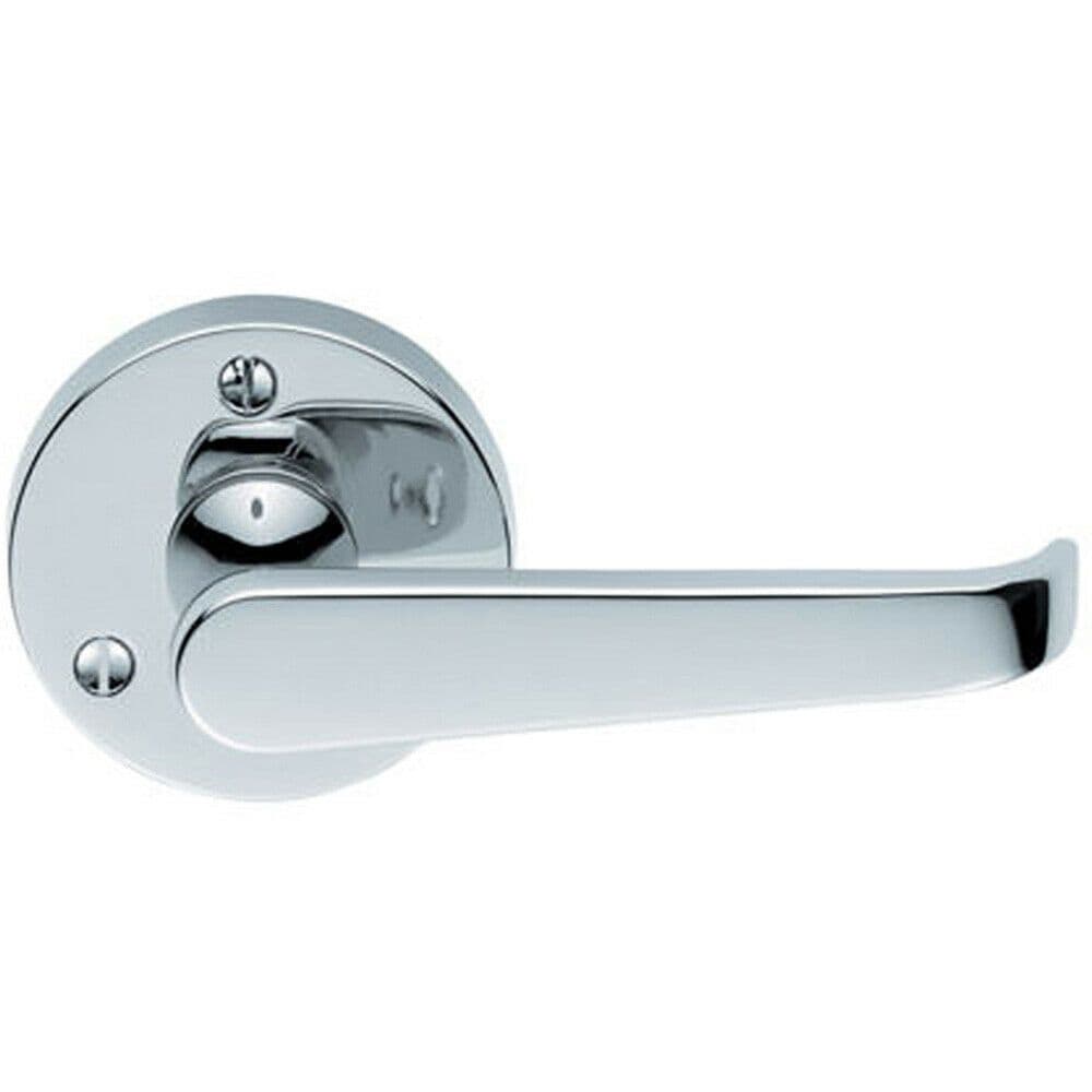 PAIR Victorian Straight Shaped Lever on 59mm Round Rose Polished Chrome Handle