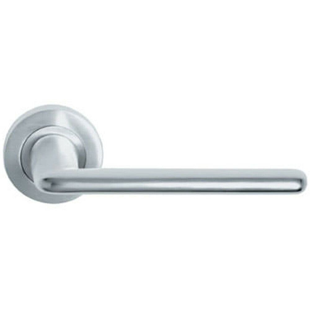 PAIR Slimline Straight Bar Handle on Round Concealed Fix Satin Chrome